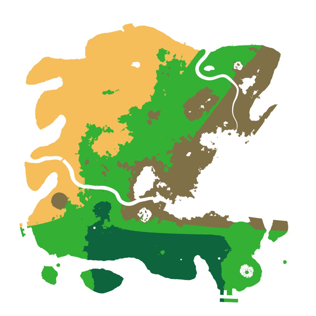 Biome Rust Map: Procedural Map, Size: 3500, Seed: 83921