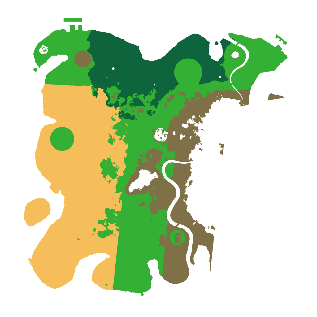 Biome Rust Map: Procedural Map, Size: 3500, Seed: 691640