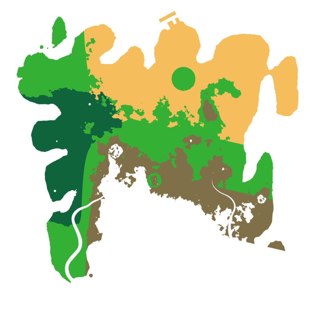 Biome Rust Map: Procedural Map, Size: 3500, Seed: 362183