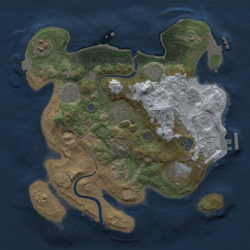 Rust Map: Procedural Map, Size: 3000, Seed: 149997, 15 Monuments