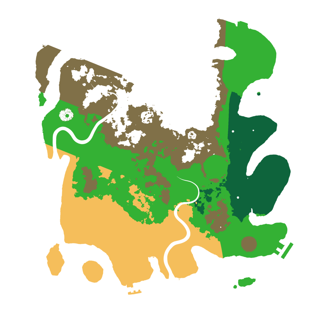 Biome Rust Map: Procedural Map, Size: 3500, Seed: 442150