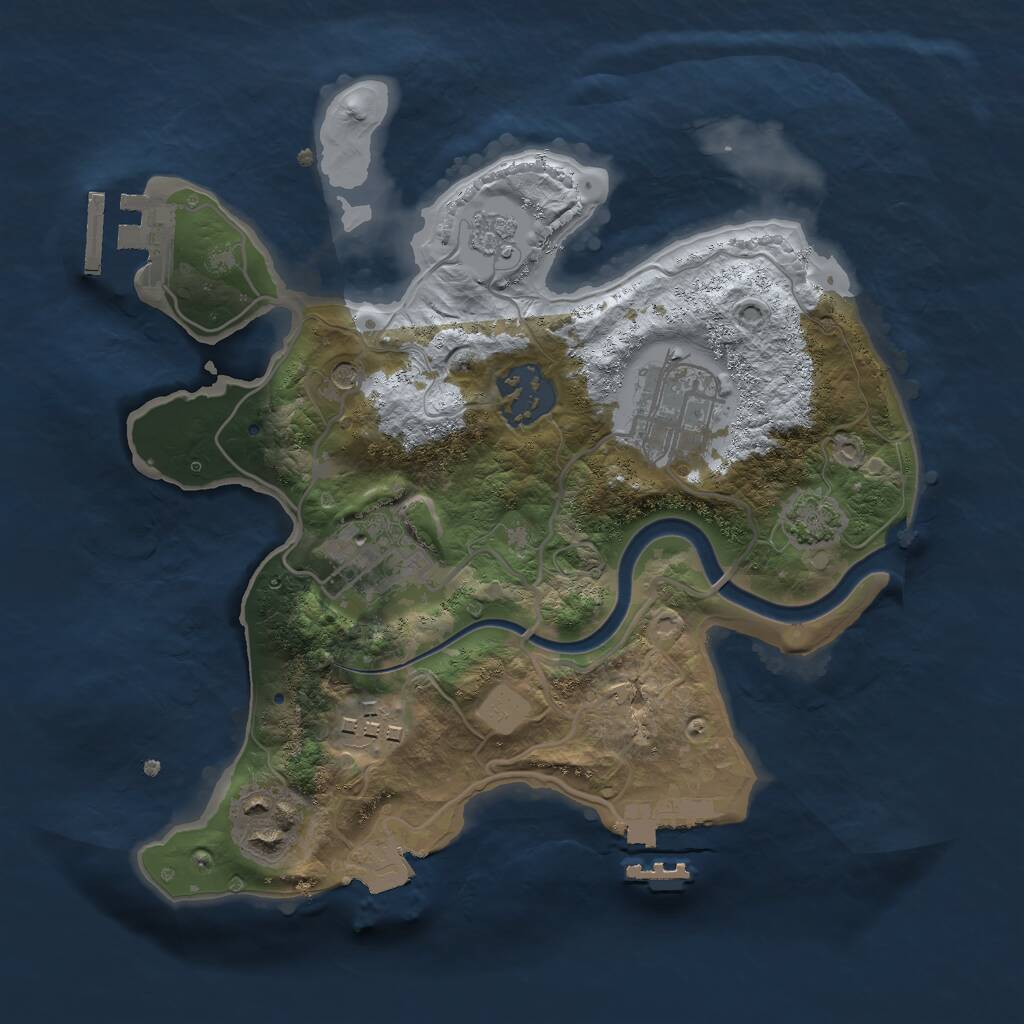 Rust Map: Procedural Map, Size: 2500, Seed: 4815162, 13 Monuments