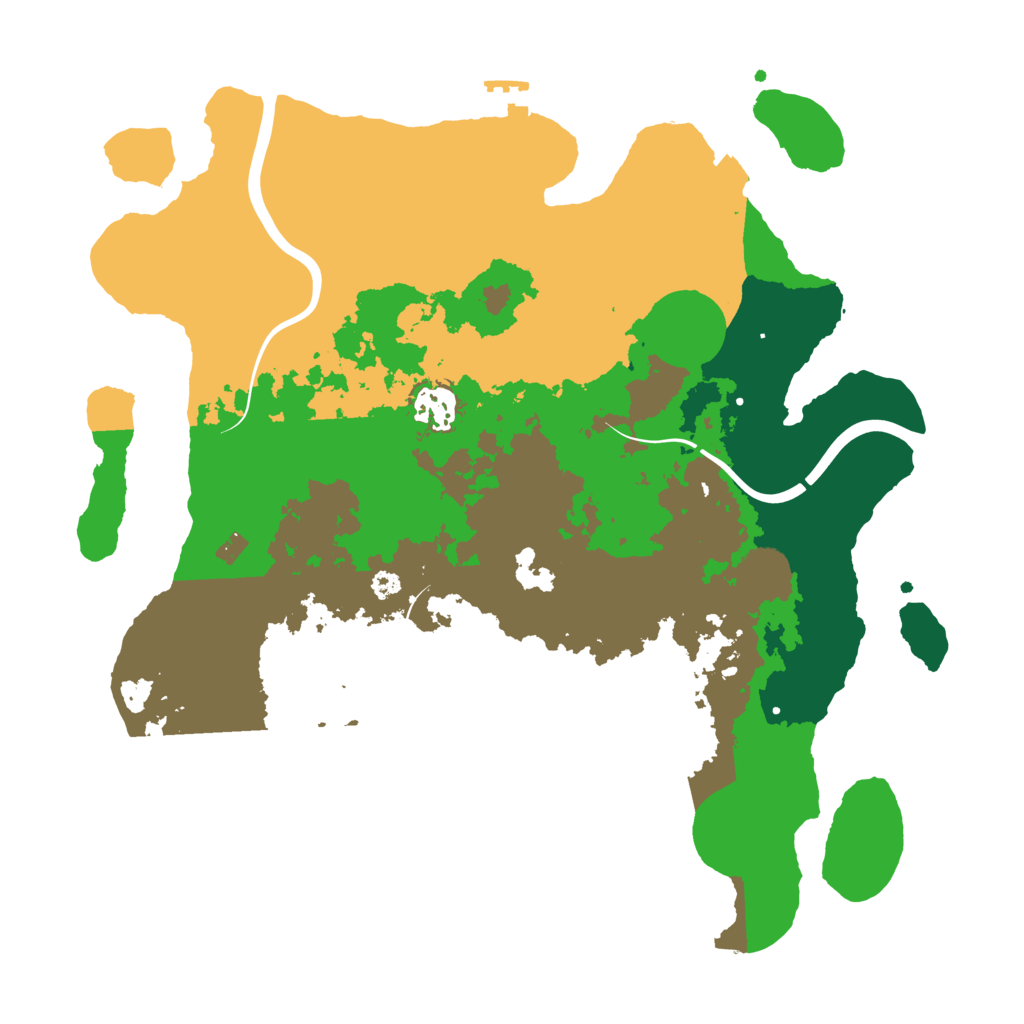 Biome Rust Map: Procedural Map, Size: 3500, Seed: 17475