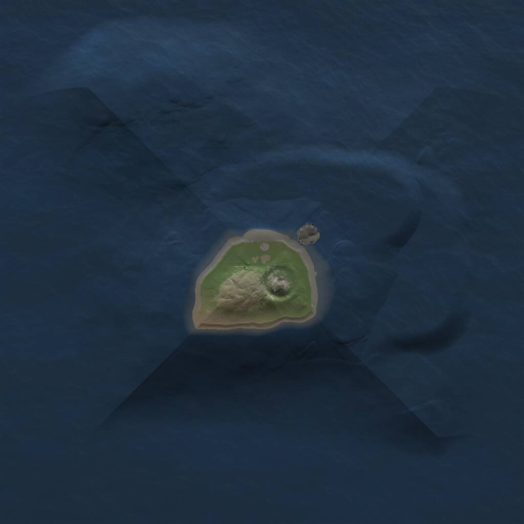 Rust Map: Procedural Map, Size: 1000, Seed: 7644, 3 Monuments