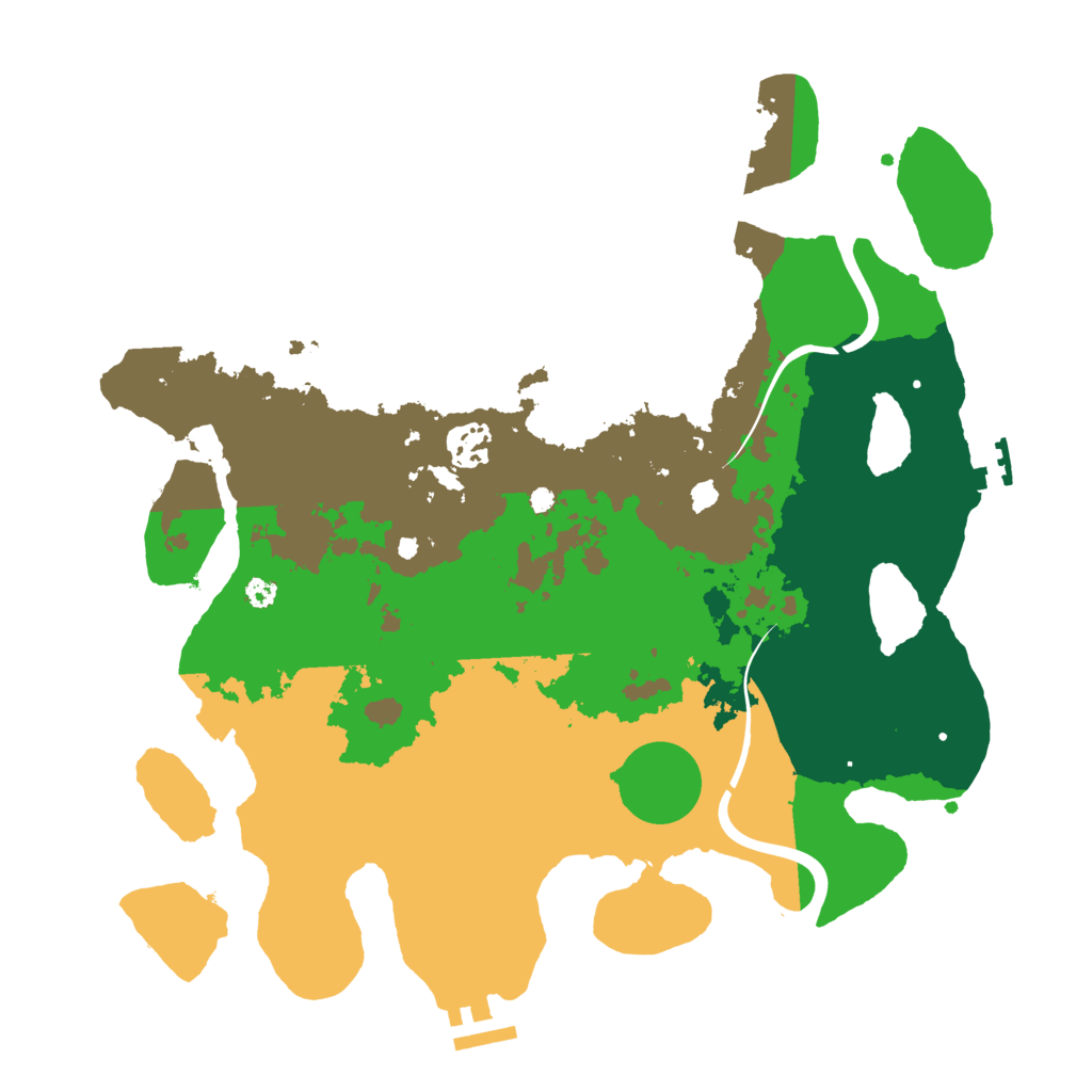 Biome Rust Map: Procedural Map, Size: 3500, Seed: 986537052