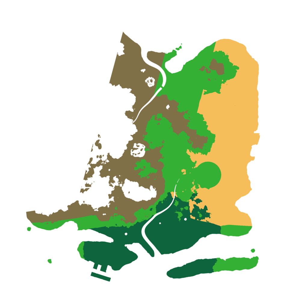 Biome Rust Map: Procedural Map, Size: 3100, Seed: 77777