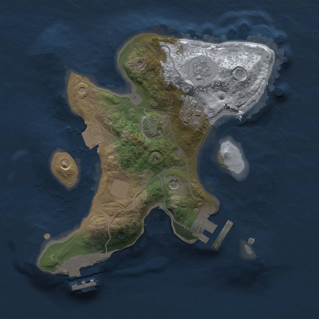 Rust Map: Procedural Map, Size: 2000, Seed: 1511393923, 9 Monuments