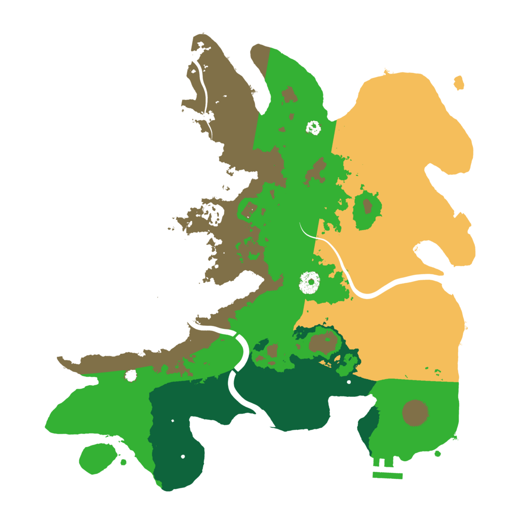 Biome Rust Map: Procedural Map, Size: 3500, Seed: 20261105
