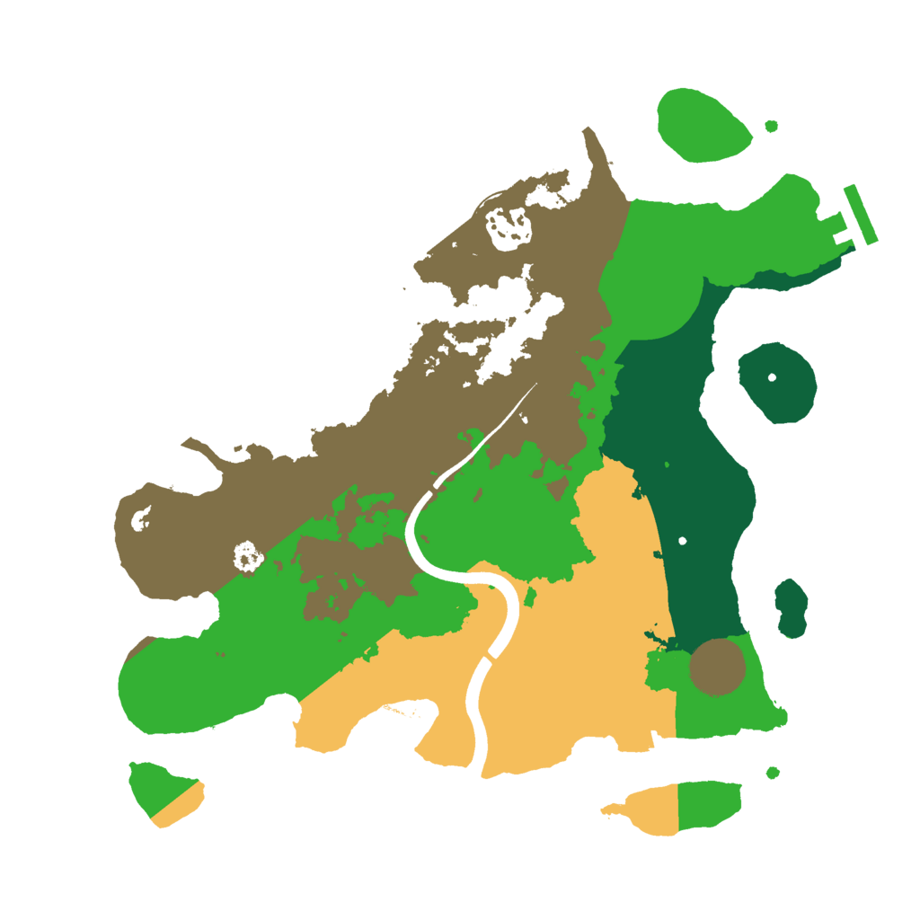 Biome Rust Map: Procedural Map, Size: 3000, Seed: 72334758