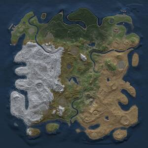 Thumbnail Rust Map: Procedural Map, Size: 4500, Seed: 20261017, 19 Monuments