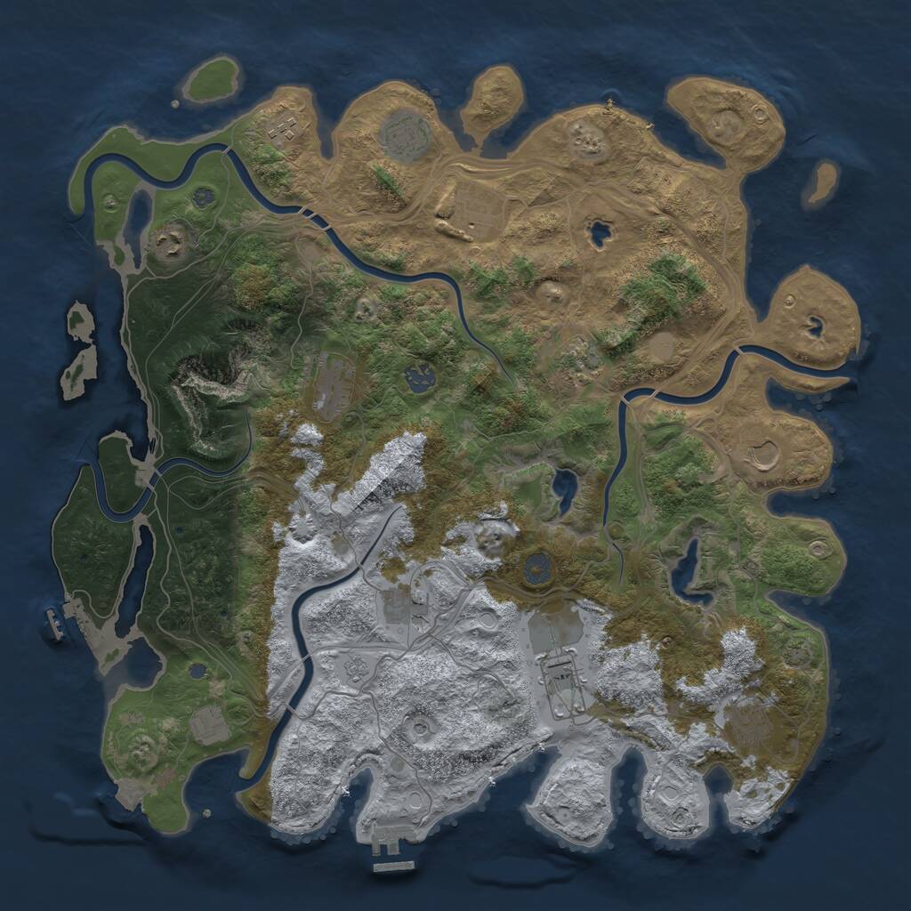 Rust Map: Procedural Map, Size: 4500, Seed: 903115, 19 Monuments