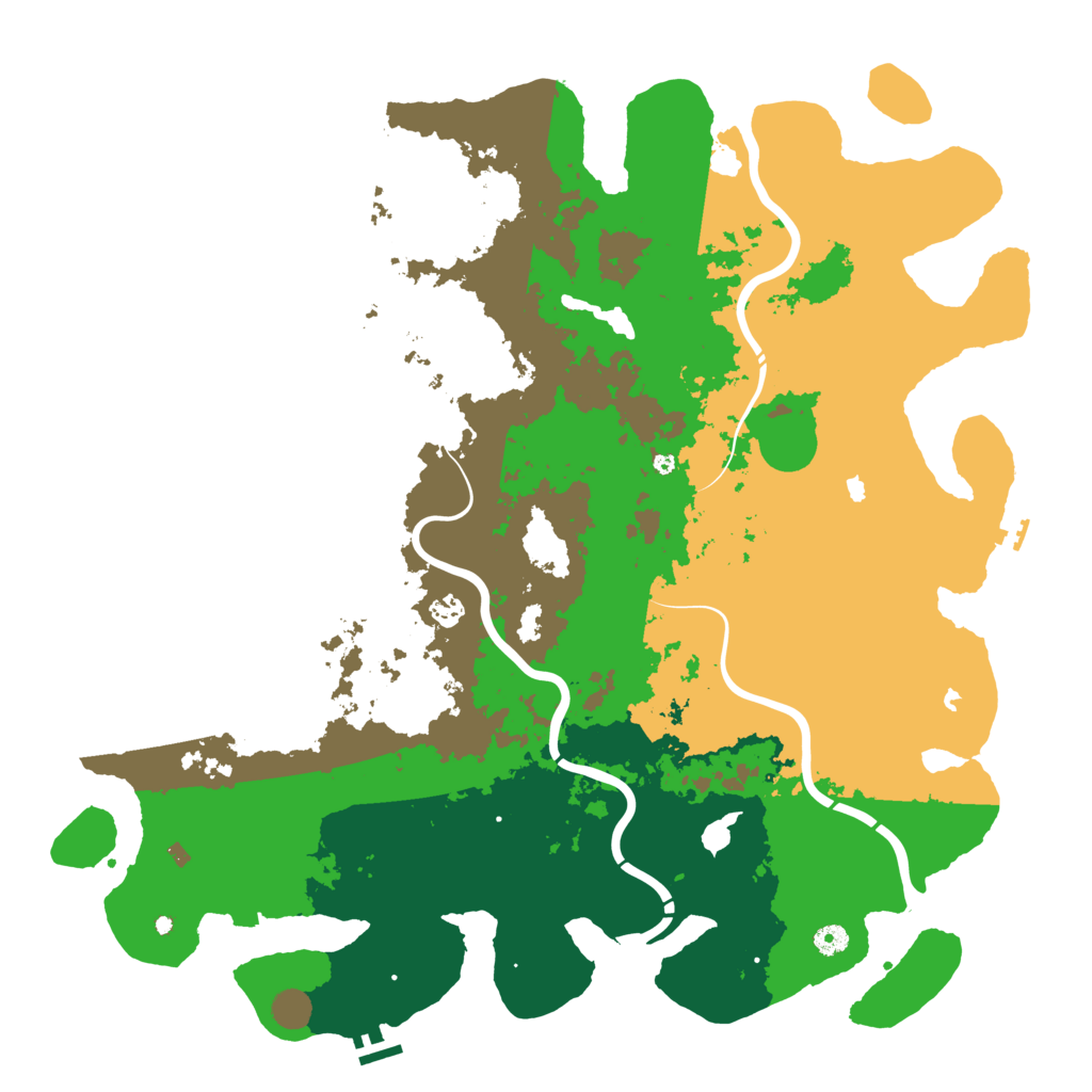 Biome Rust Map: Procedural Map, Size: 5000, Seed: 49932
