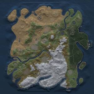 Thumbnail Rust Map: Procedural Map, Size: 3800, Seed: 874835235, 19 Monuments