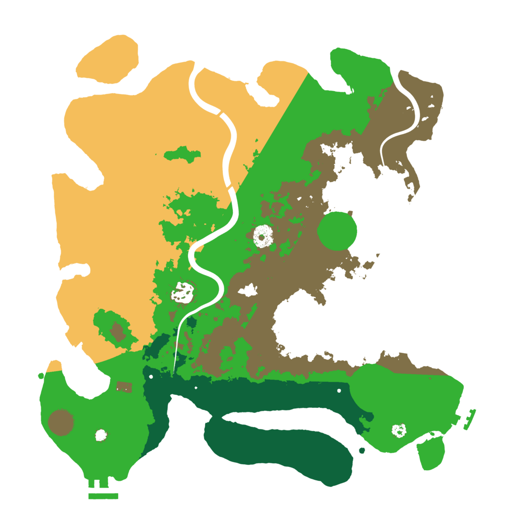 Biome Rust Map: Procedural Map, Size: 3500, Seed: 901796074