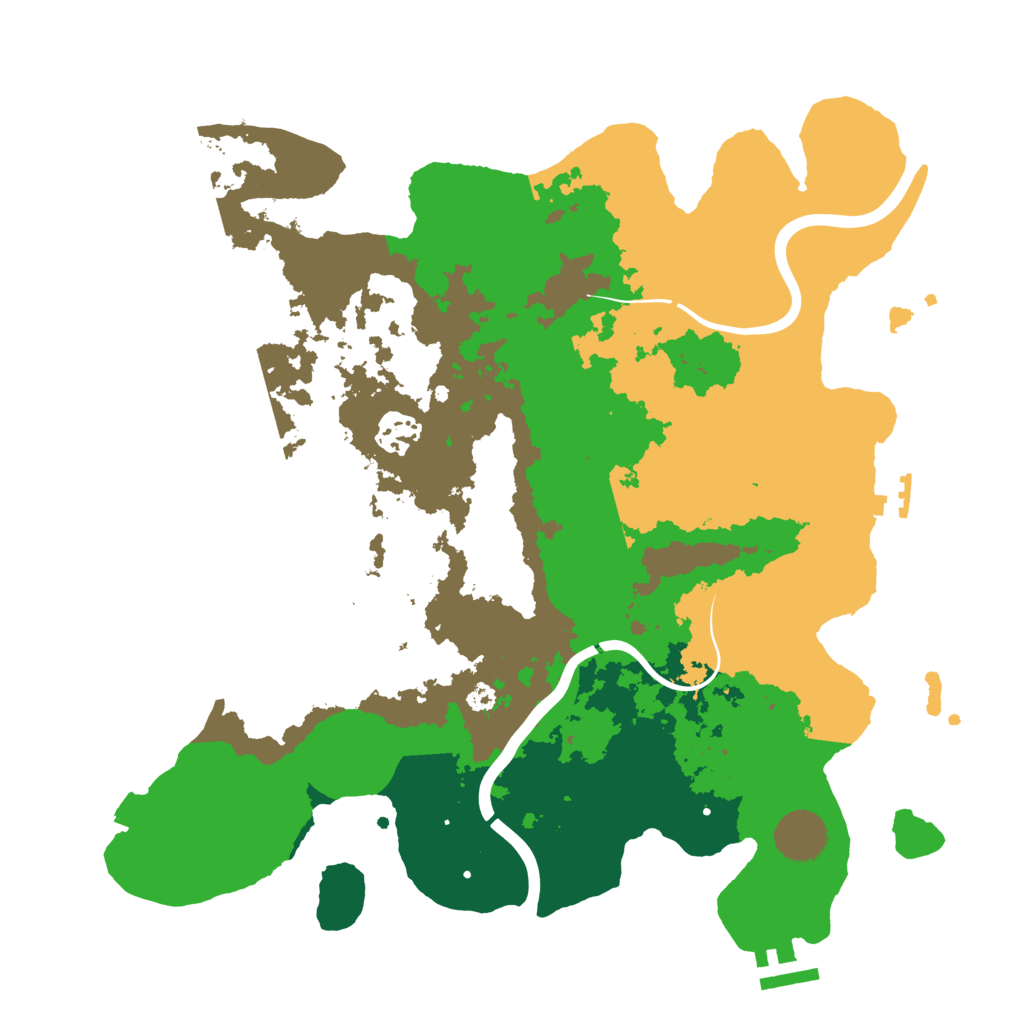 Biome Rust Map: Procedural Map, Size: 3500, Seed: 165456415