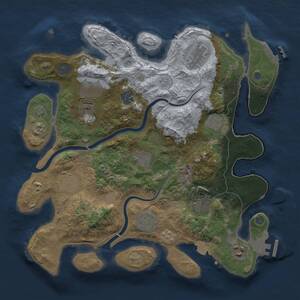 Thumbnail Rust Map: Procedural Map, Size: 3500, Seed: 258348, 17 Monuments