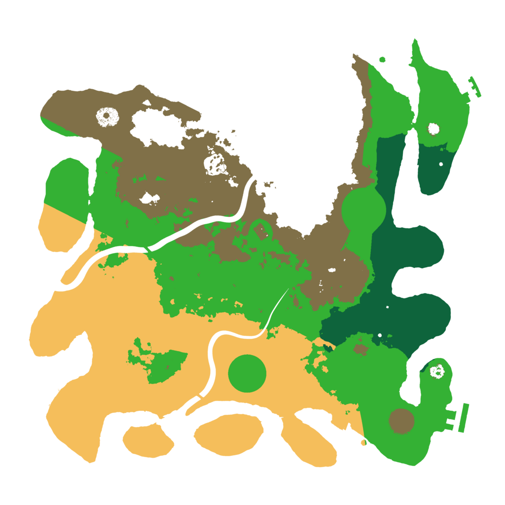 Biome Rust Map: Procedural Map, Size: 3500, Seed: 258348