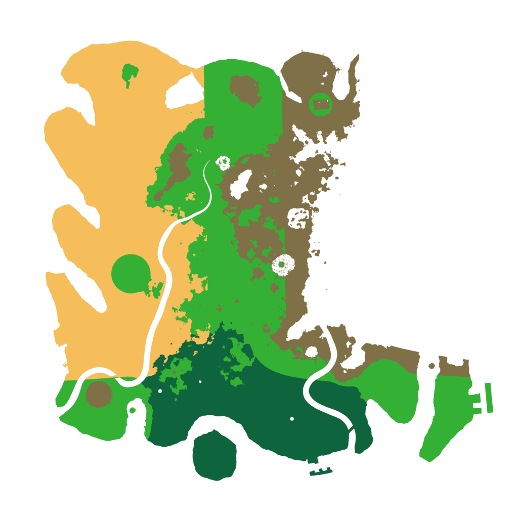 Biome Rust Map: Procedural Map, Size: 3500, Seed: 929799
