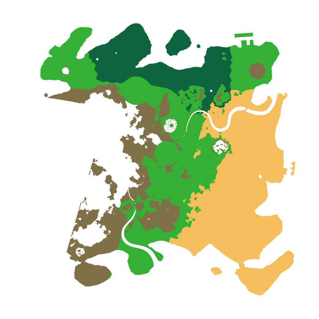 Biome Rust Map: Procedural Map, Size: 3500, Seed: 20261017