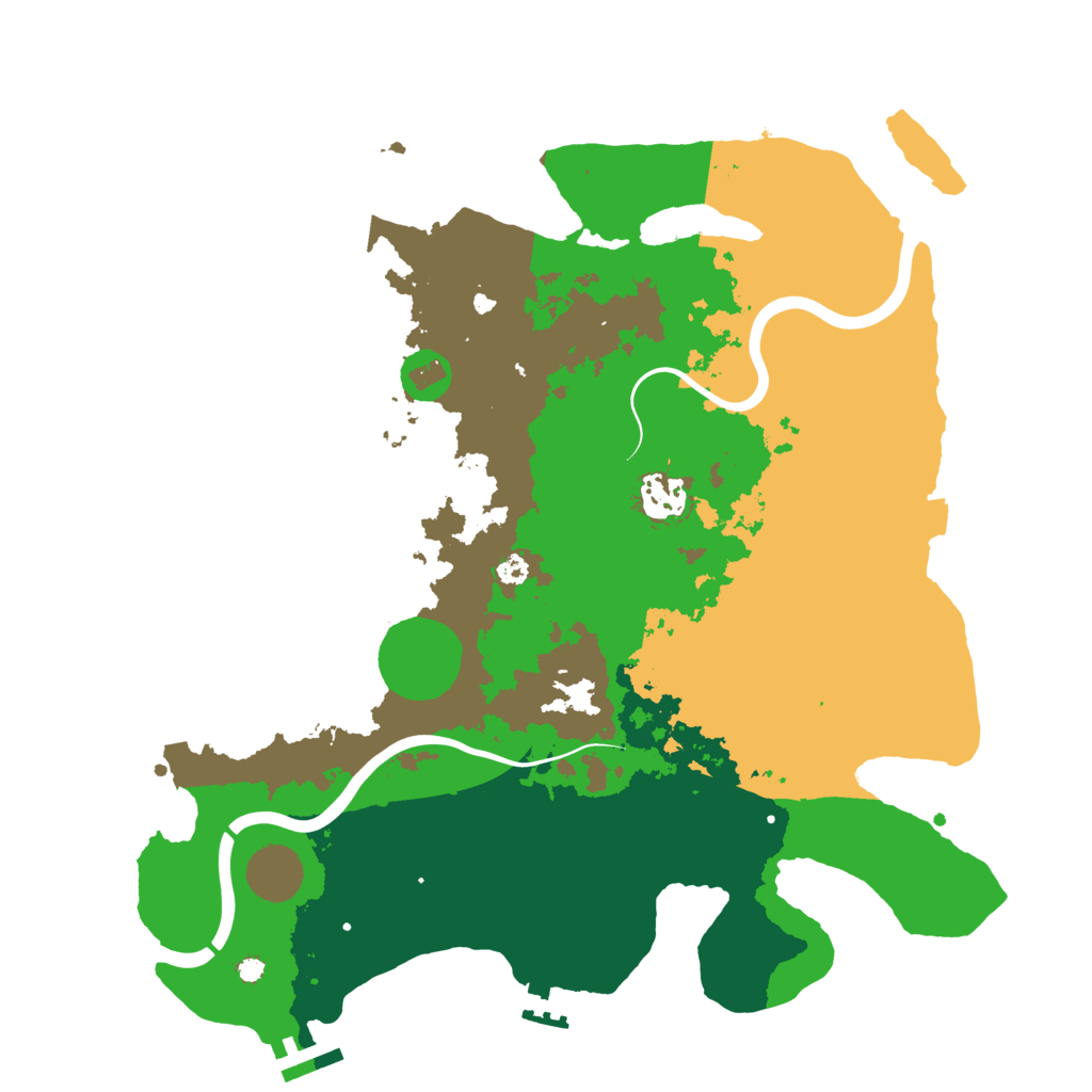 Biome Rust Map: Procedural Map, Size: 3500, Seed: 908917211