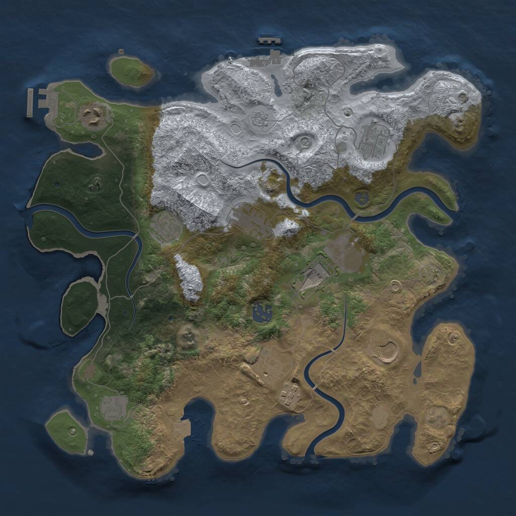 Procedural Map :: Rust Map :: Just-Wiped