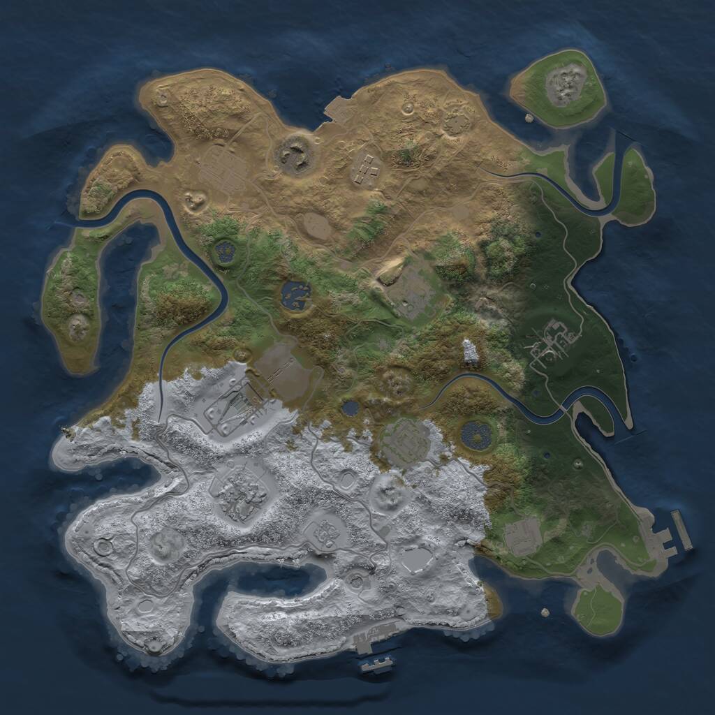 Procedural Map :: Rust Map :: Just-Wiped