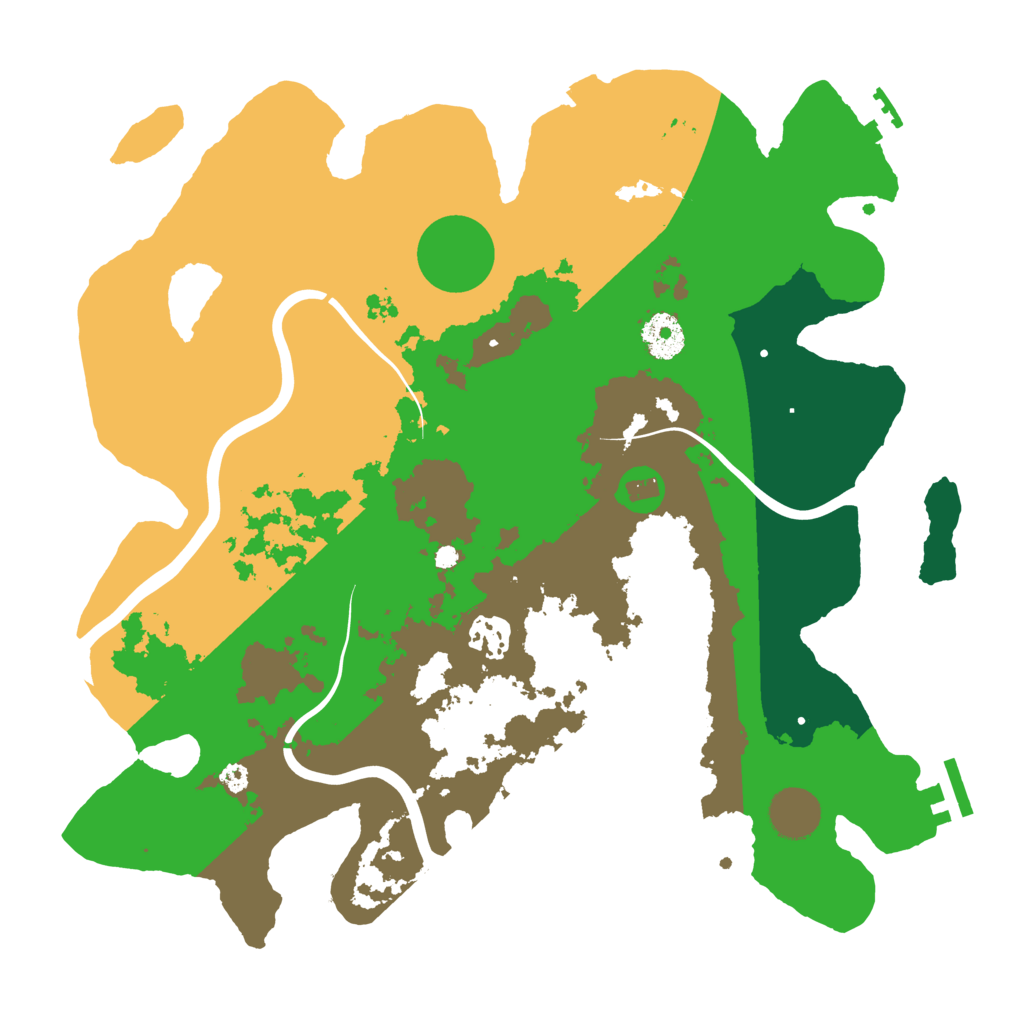 Biome Rust Map: Procedural Map, Size: 3500, Seed: 350034787