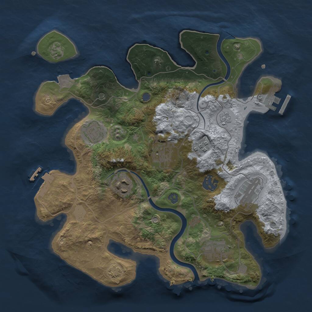 Procedural Map :: Rust Map :: Just-Wiped