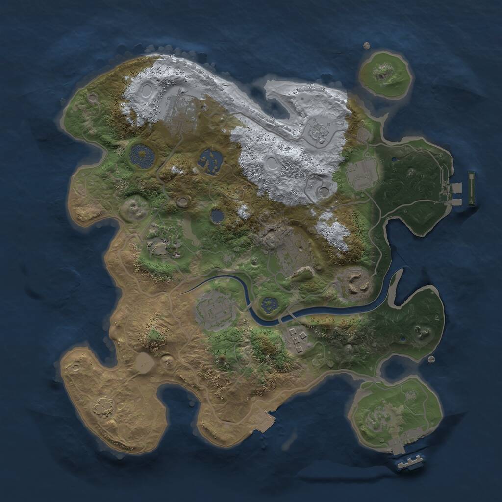 Rust Map: Procedural Map, Size: 3000, Seed: 146895288, 15 Monuments
