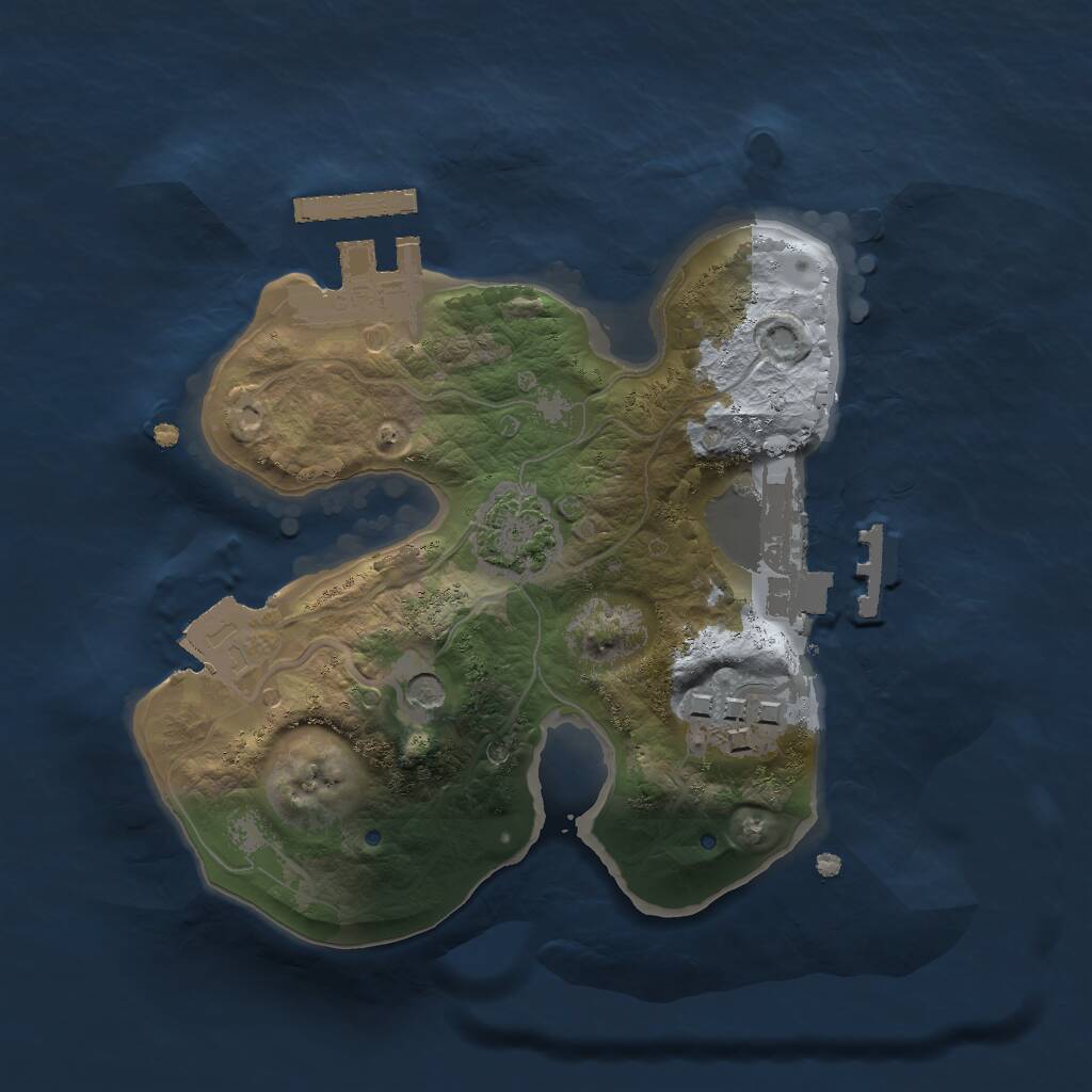 Rust Map: Procedural Map, Size: 1800, Seed: 300900, 8 Monuments