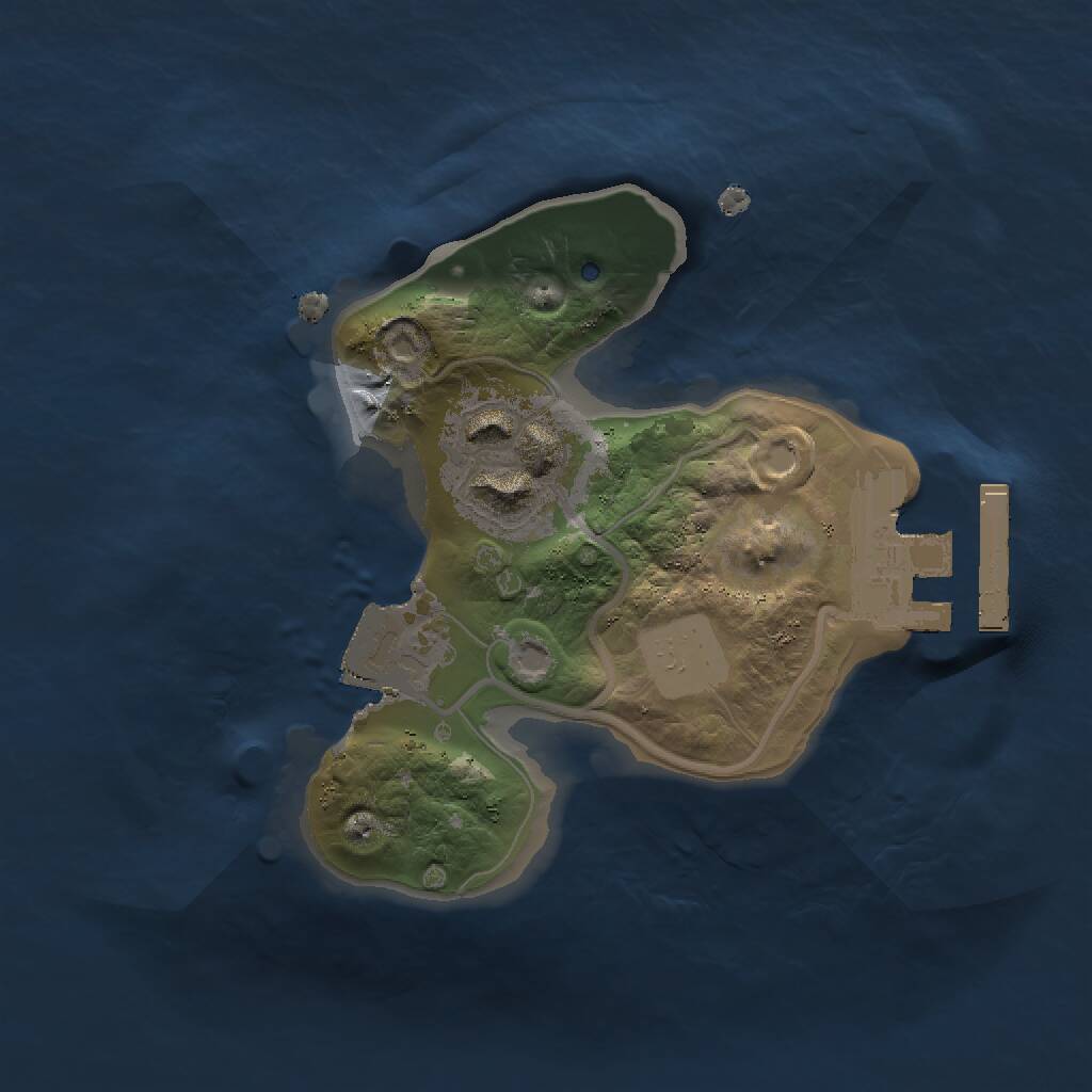 Rust Map: Procedural Map, Size: 1500, Seed: 497922278, 5 Monuments