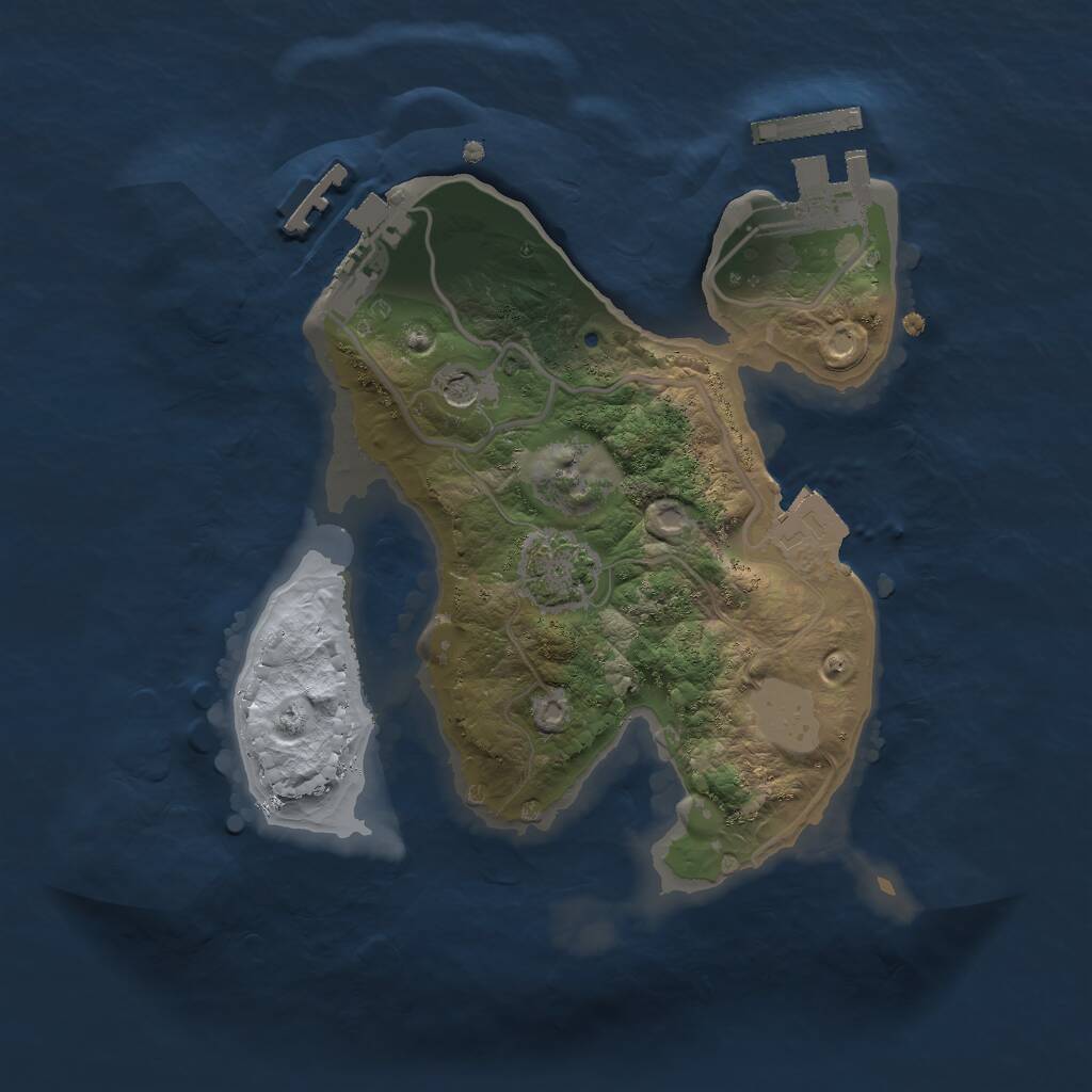 Rust Map: Procedural Map, Size: 2000, Seed: 278677188, 7 Monuments