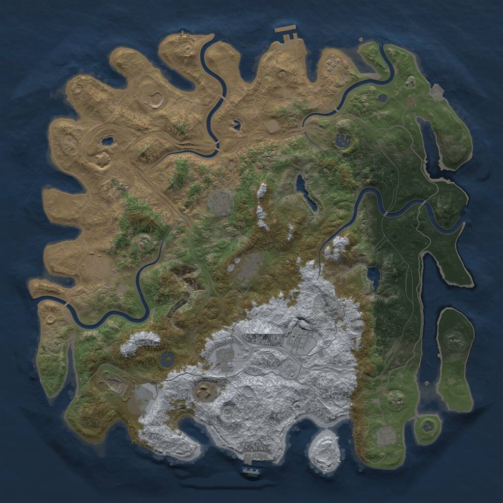 Rust Map: Procedural Map, Size: 4750, Seed: 817327287, 19 Monuments