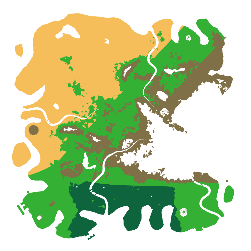 Biome Rust Map: Procedural Map, Size: 4500, Seed: 1891618428