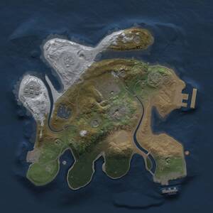 Thumbnail Rust Map: Procedural Map, Size: 2200, Seed: 1539452978, 9 Monuments