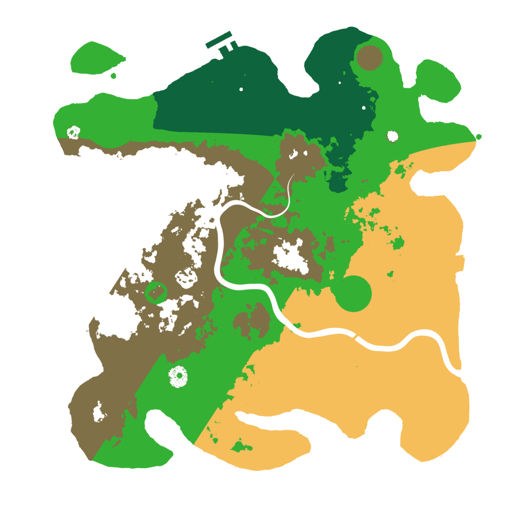 Biome Rust Map: Procedural Map, Size: 3700, Seed: 18382