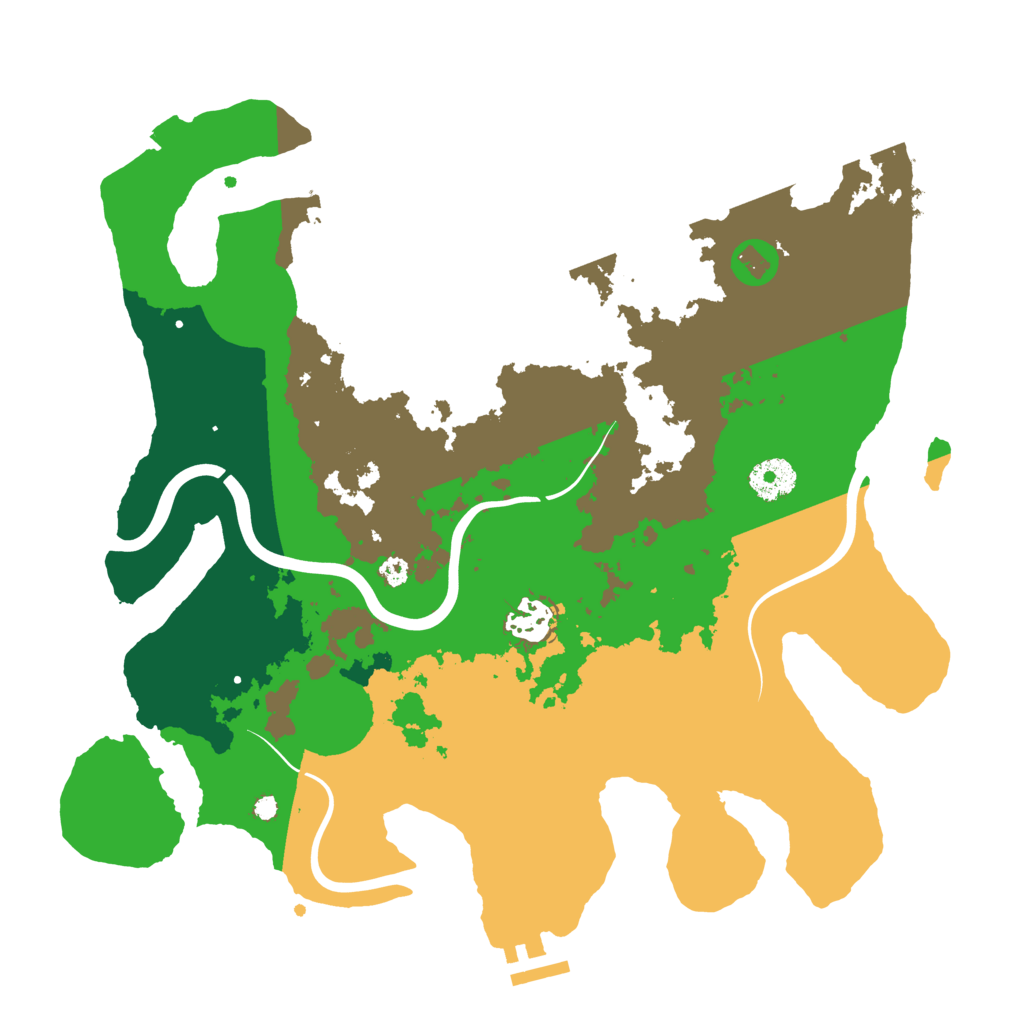 Biome Rust Map: Procedural Map, Size: 3500, Seed: 304343368