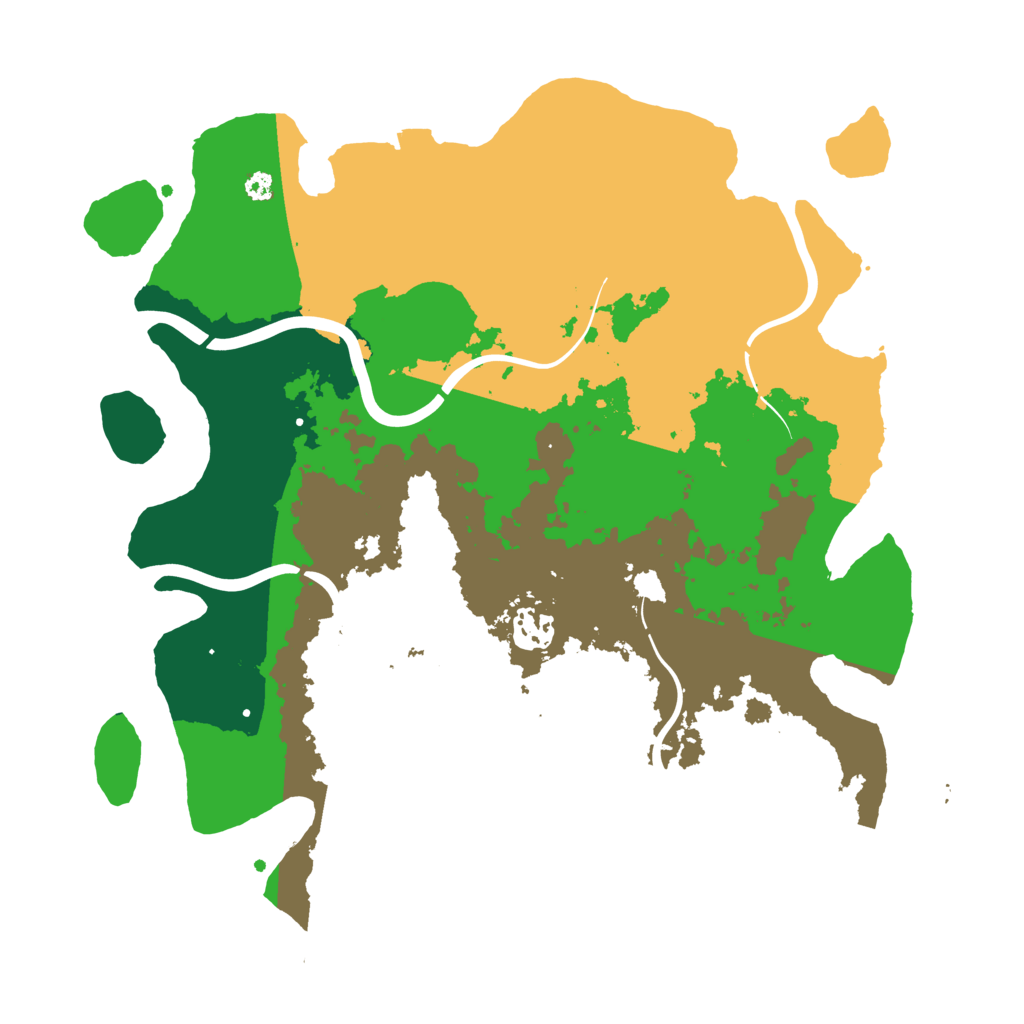 Biome Rust Map: Procedural Map, Size: 3500, Seed: 540843343