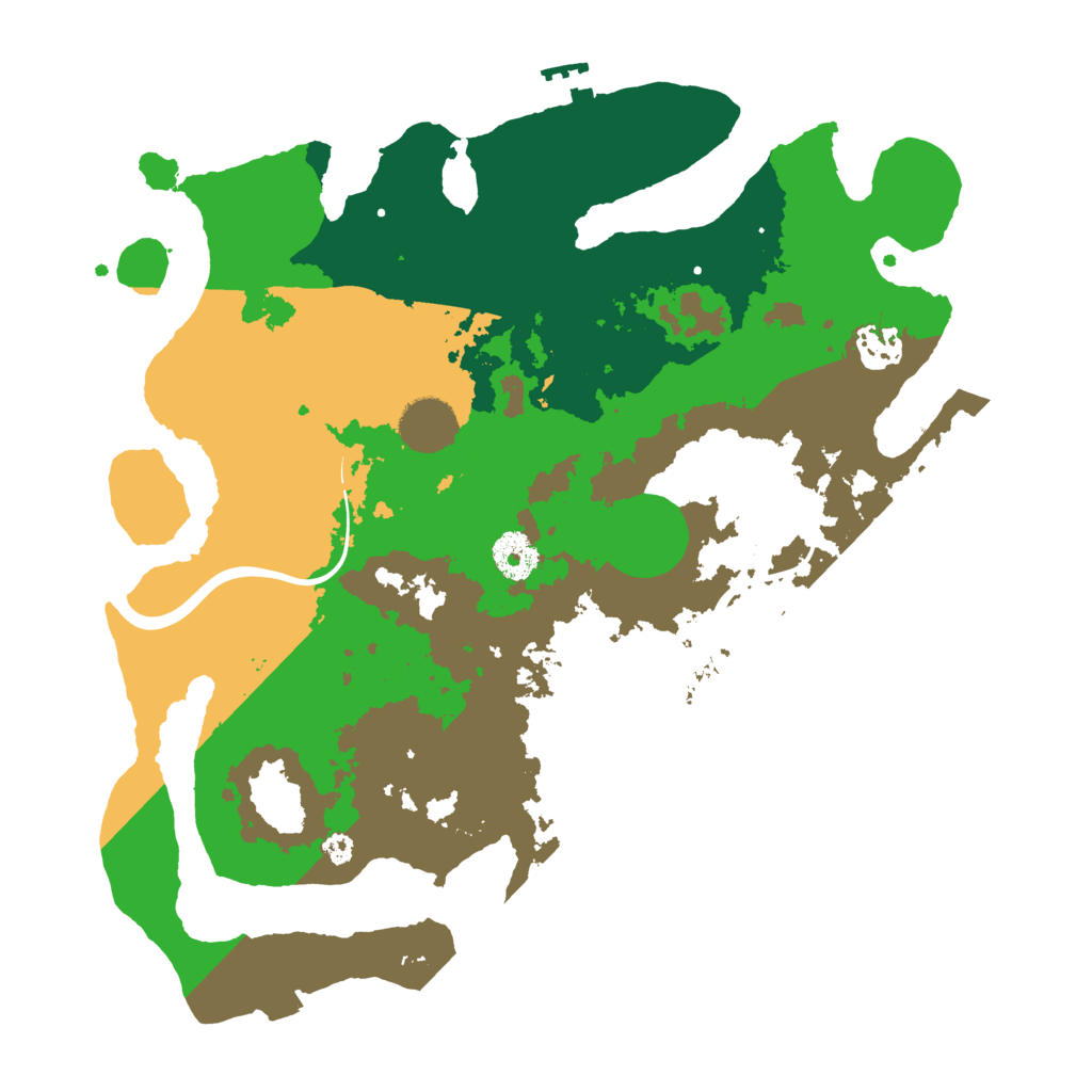 Biome Rust Map: Procedural Map, Size: 3500, Seed: 124311