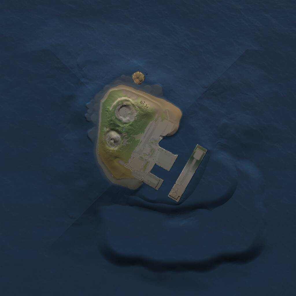Rust Map: Procedural Map, Size: 1000, Seed: 4732, 4 Monuments