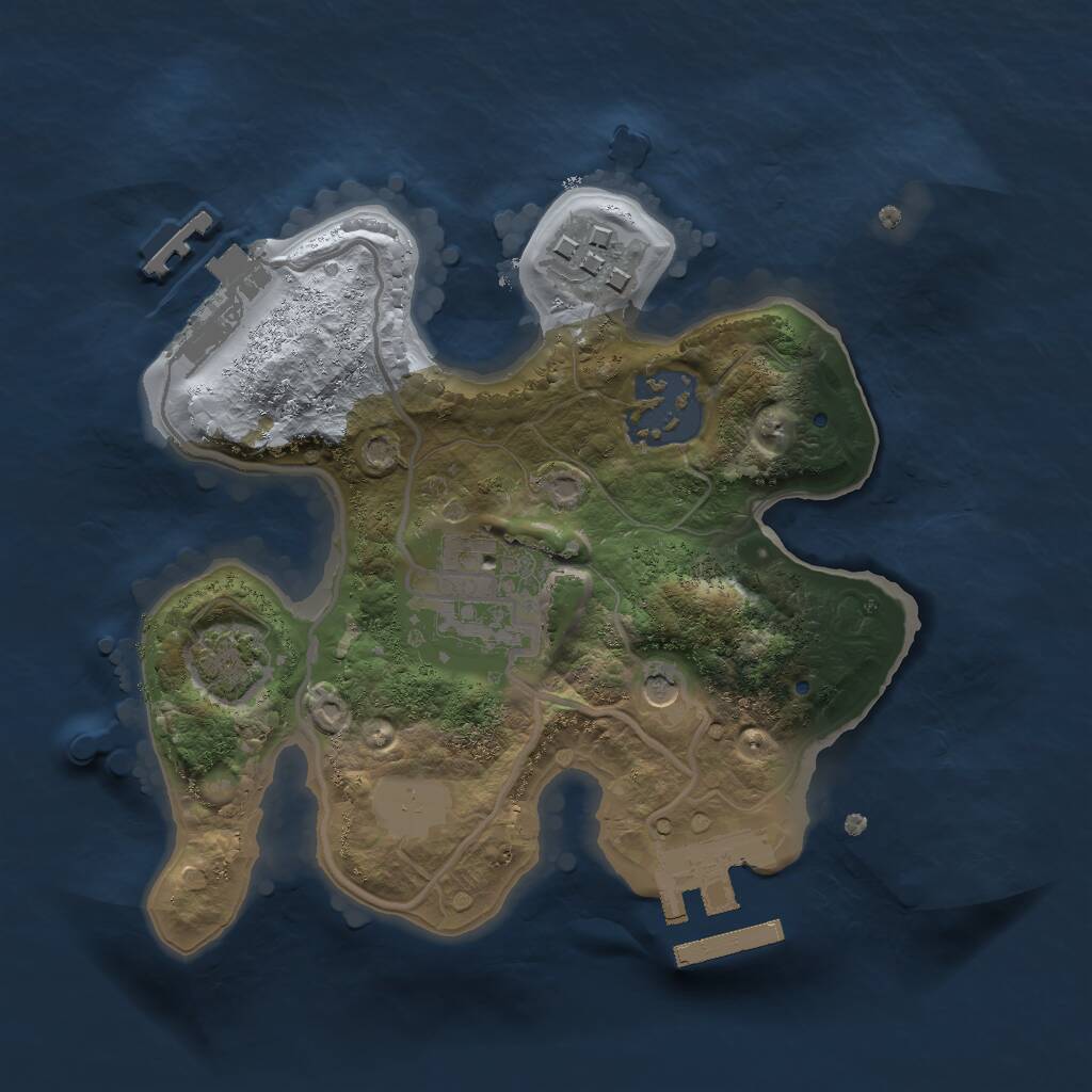 Rust Map: Procedural Map, Size: 2000, Seed: 8407239, 10 Monuments