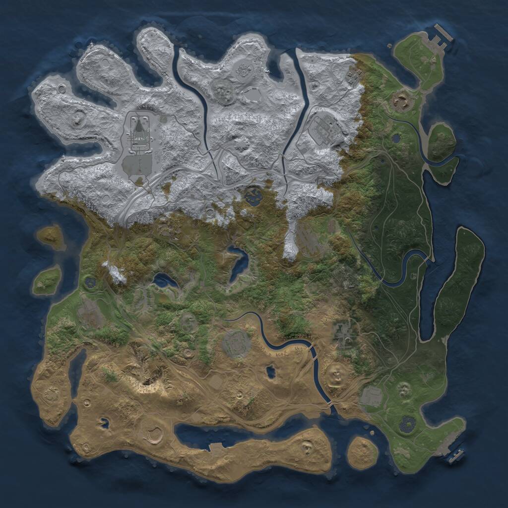 Procedural Map :: Rust Map :: Just-Wiped