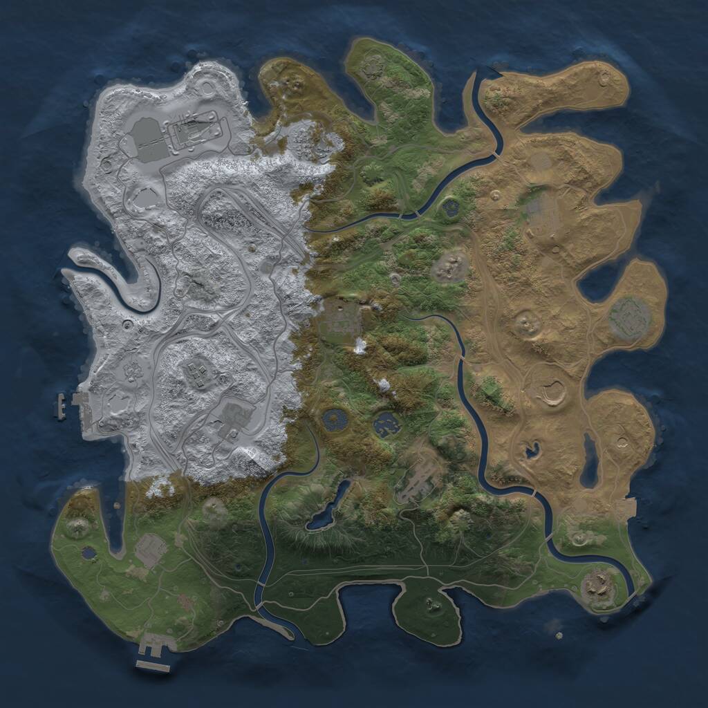 Procedural Map :: Rust Map :: Just-Wiped