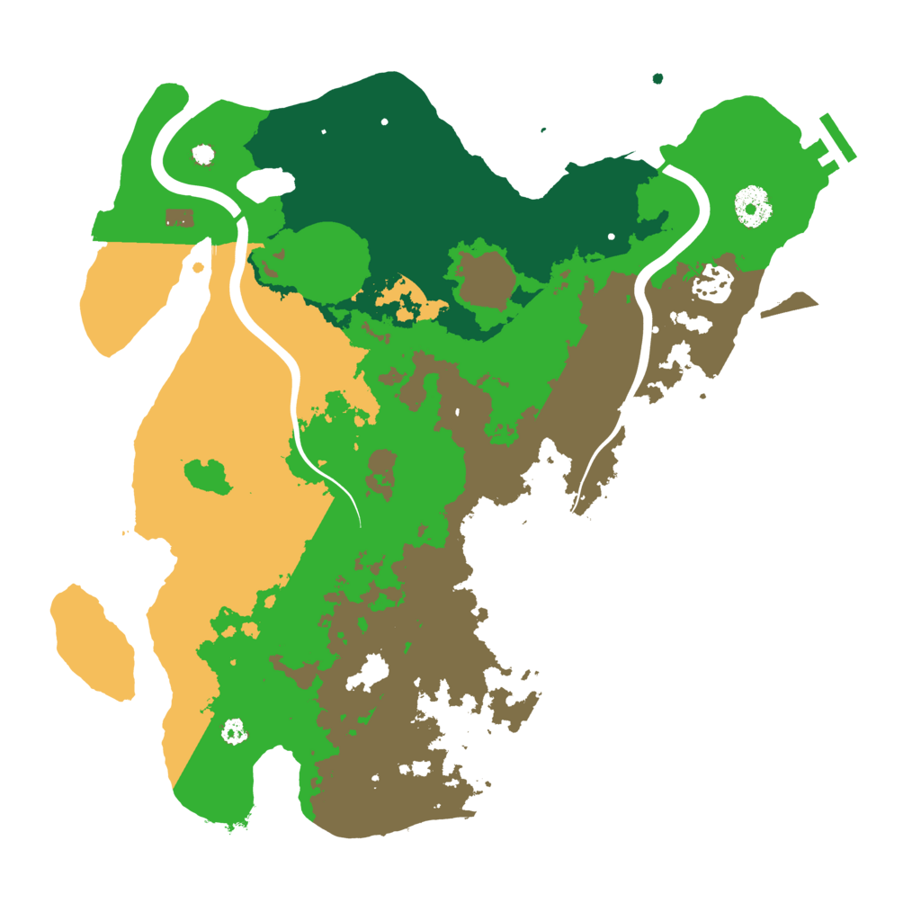 Biome Rust Map: Procedural Map, Size: 3500, Seed: 1221561187