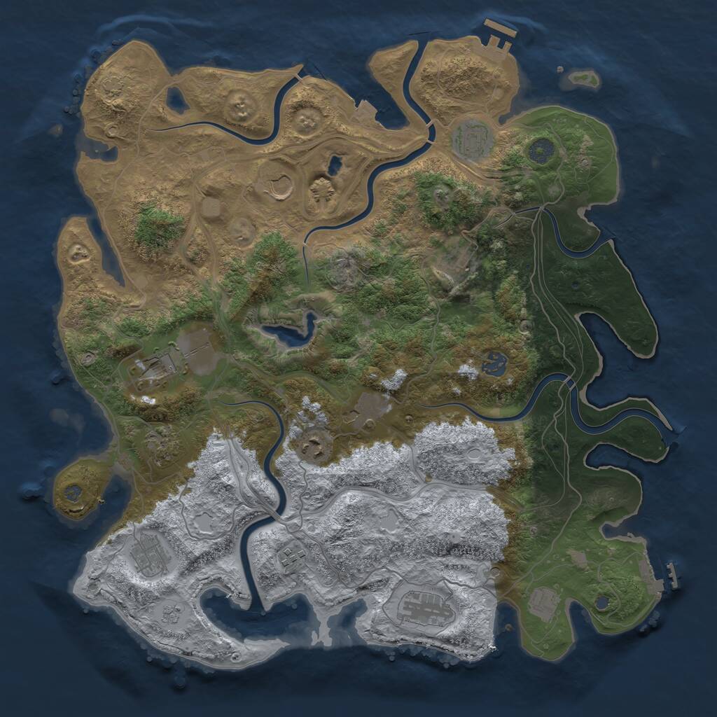 Procedural Map :: Rust Map :: Just-Wiped