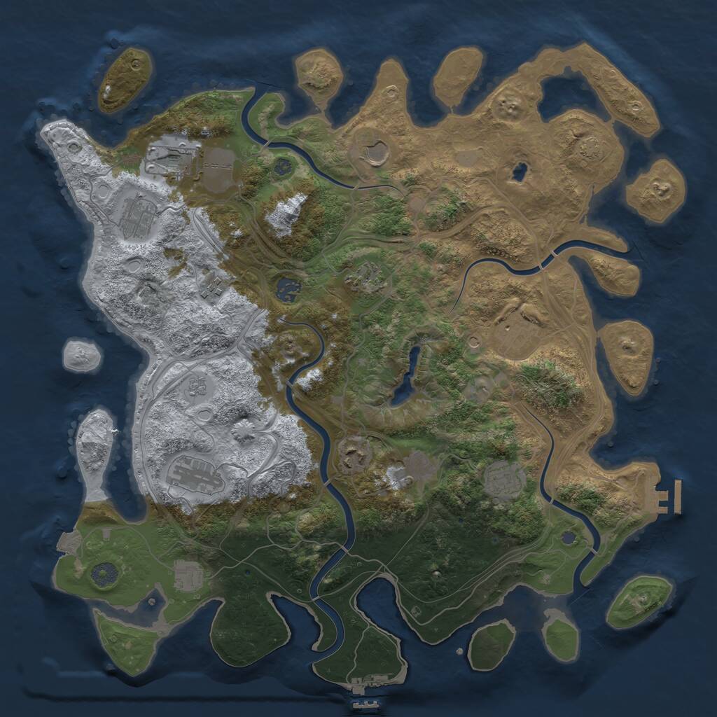 Rust Map: Procedural Map, Size: 4250, Seed: 1289664813, 19 Monuments