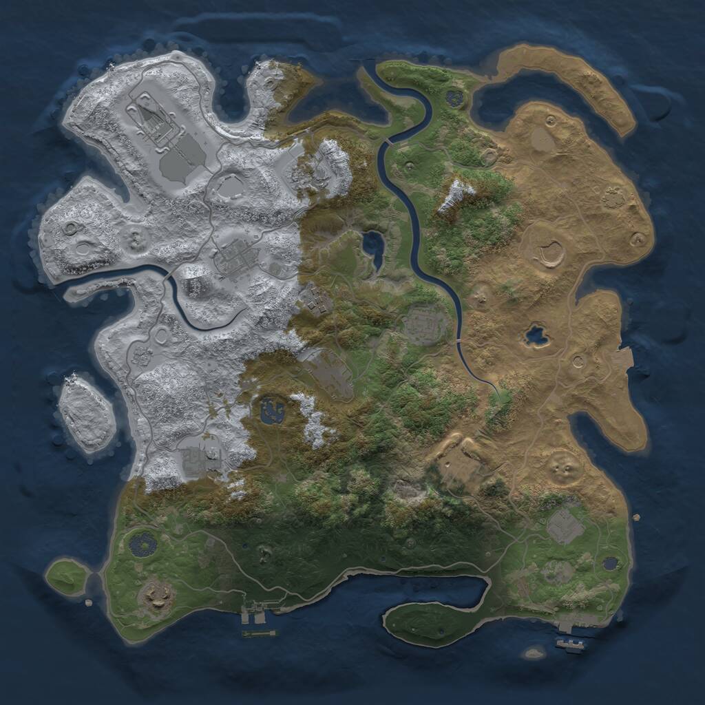 Procedural Map :: Rust Map :: Just-Wiped