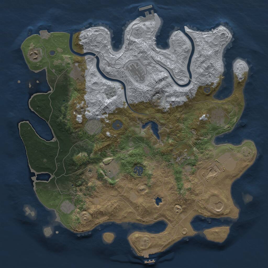 Procedural Map :: Rust Map :: Just-Wiped