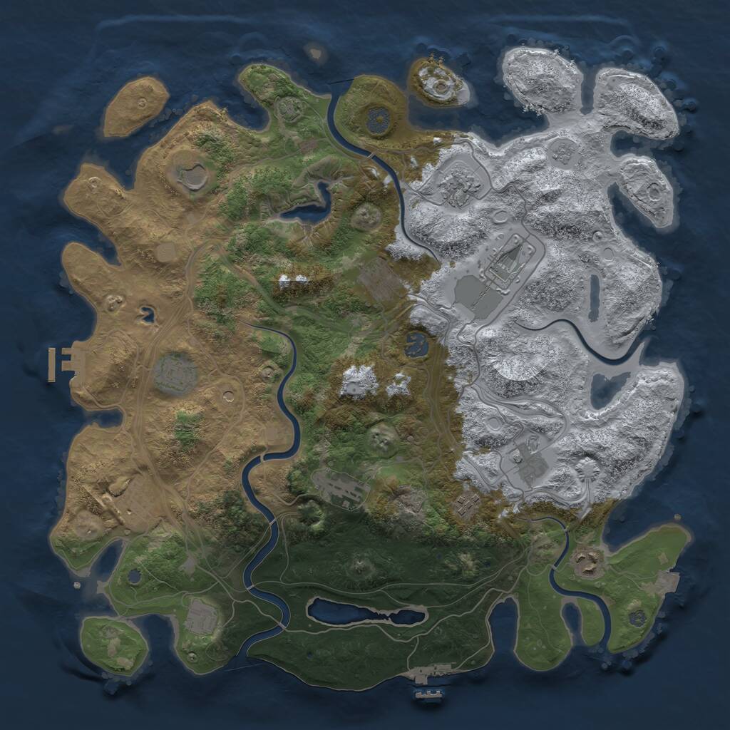 Rust Map: Procedural Map, Size: 4250, Seed: 5112026, 19 Monuments