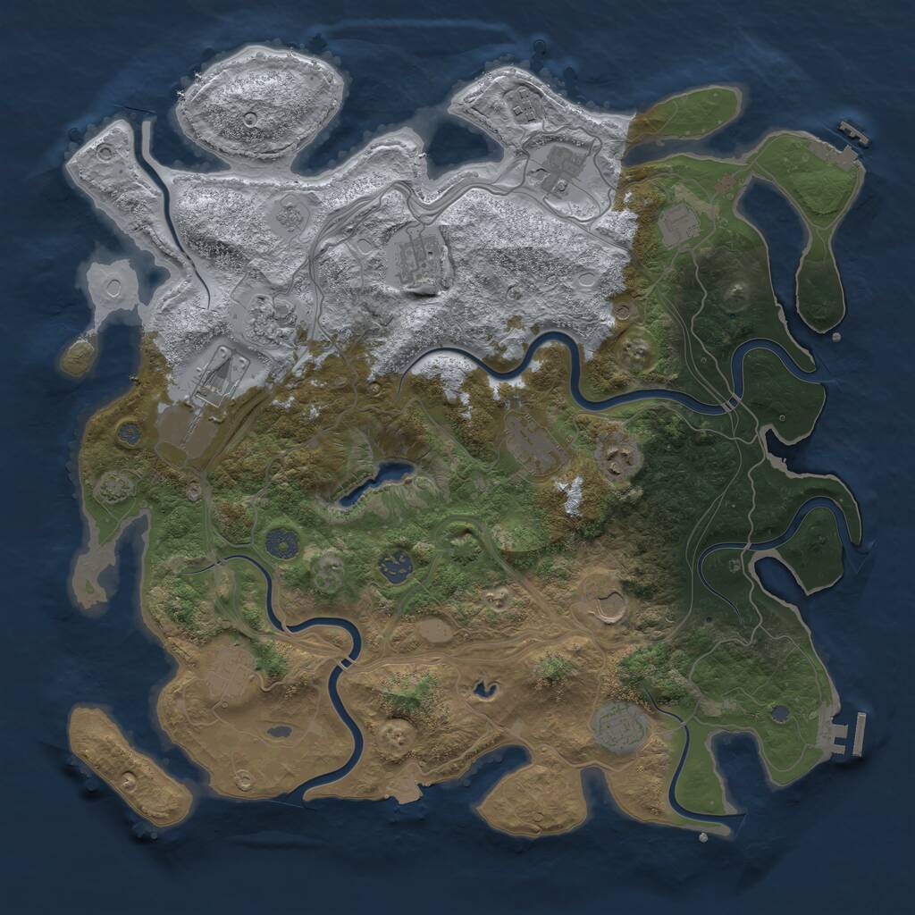 Rust Map: Procedural Map, Size: 4250, Seed: 34522, 19 Monuments